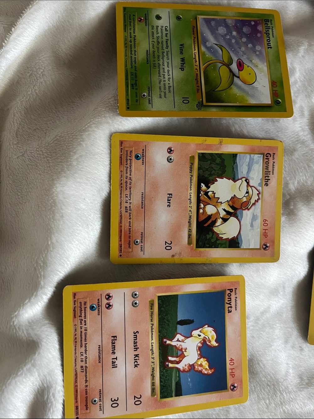 Trading Card Set - Yellow Border Charizard/Growlithe/Ponyta Style Cards